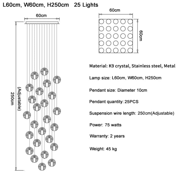 Lenno | Crystal Hanging Light Fixture