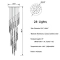 Manarola | Long LED Spiral Chandelier
