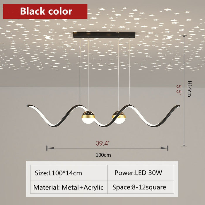 MIRODEMI® Modern Bright LED Hanging Chandelier for Living Room, Dining Room, Kitchen