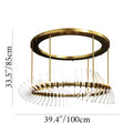 Zug | Gold/White Crystal Chandelier for Living Room