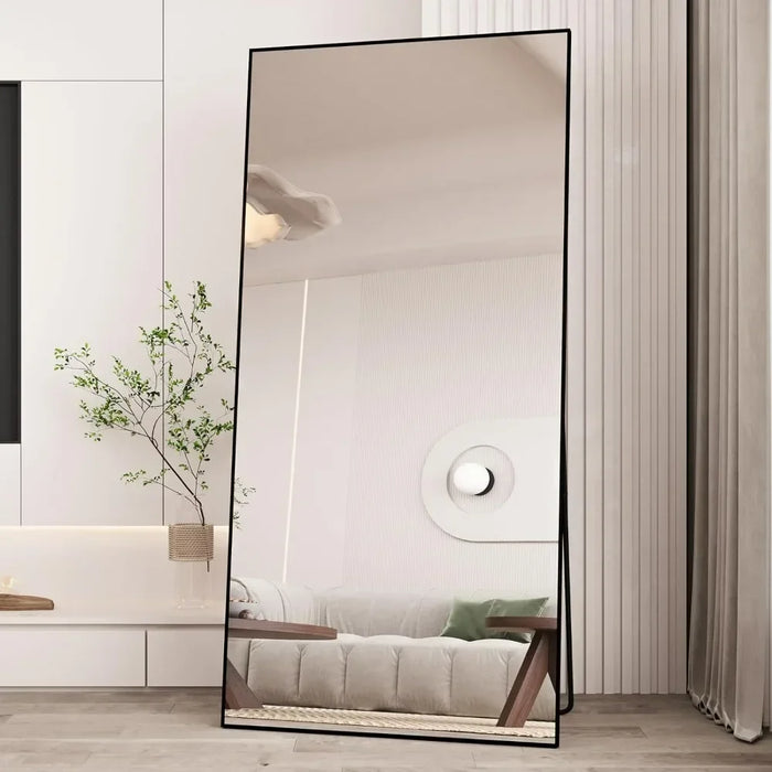 Wide Full-Length Free-Standing Minimalistic Rectangle Mirror