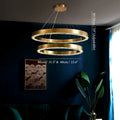 Morges | Gold Crystal Round Chandelier
