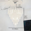 80cm extra large textured glass chandelier dimensions with adjustable hanging height