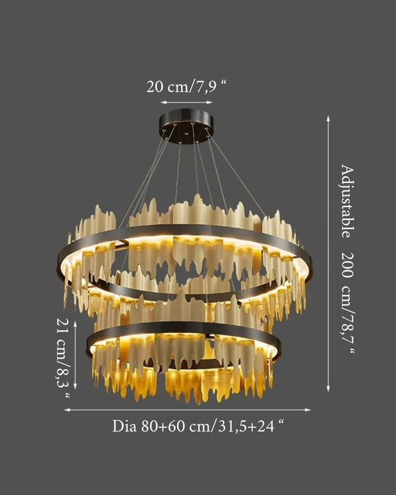 MIRODEMI® Modern Creative Circular Chandelier for Living Room, Dining Room
