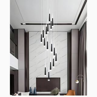 Cantaron | Modern Hanging Gold/Black Meteor Shower Chandelier