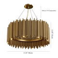 Genappe | Luxury Drum Gold Stainless Steel Chandelier