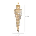 Cap d'Ail | Gorgeous Big Stairway Crystal Ceiling Chandelier