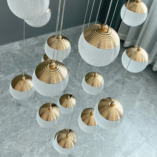 MIRODEMI® Aielli | Statement-Making Large Gold Chandelier for Staircases