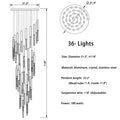 Manarola | Long LED Spiral Chandelier