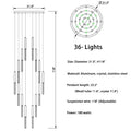 Manarola | Long LED Spiral Chandelier