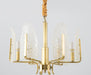 MIRODEMI® Luxury Brass Chandelier with Leaves of Frosted Glass for Living Room image | luxury lighting | luxury chandeliers