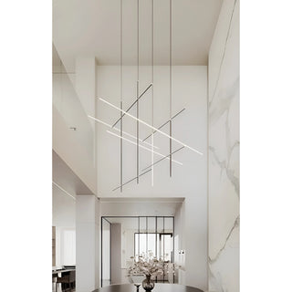 Arden Linear Chandelier - Smart LED Suspension Light For Living Room, Staircase | Gold, Black, Silver Finish