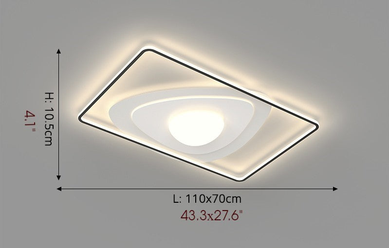 MIRODEMI® Rectangle Creative Acrylic LED Ceiling Light For Bedroom, Living Room
