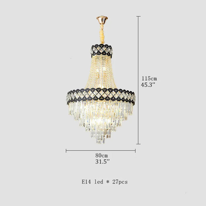 MIRODEMI® Classical Style Modern Duplex Building Crystal Chandelier