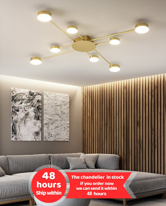 MIRODEMI® Round LED Ceiling Chandelier for Living Room, Bedroom, Dining Room