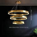 Morges | Gold Crystal Round Chandelier