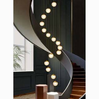 MIRODEMI® Aielli | Opulent Gold Chandelier for Enhancing Staircase Decor