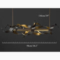 MIRODEMI® Sarnen | Artistic Black Rectangular Chandelier with Modern Appeal