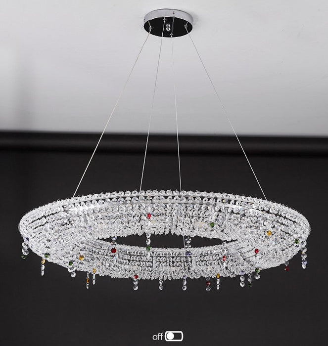 MIRODEMI® Contemporary LED Crystal Chandelier with Crystal Beads for Living Room