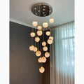 MIRODEMI® Aielli | Large Luxury Staircase Pendant Chandelier in Gold