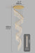 MIRODEMI® Villa Staircase Gold Crystal Pendant Light 46 lights / Warm light