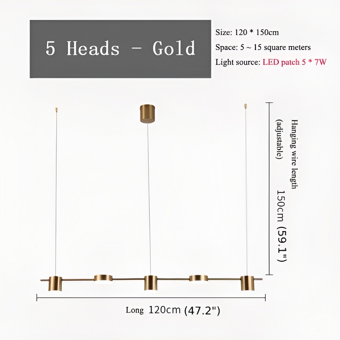 MIRODEMI® Séranon Minimalistic Black/Gold Pendant Lamp