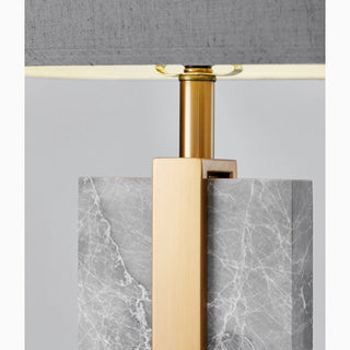 MIRODEMI® New Gray Marble LED Light Modern Fabric Table 