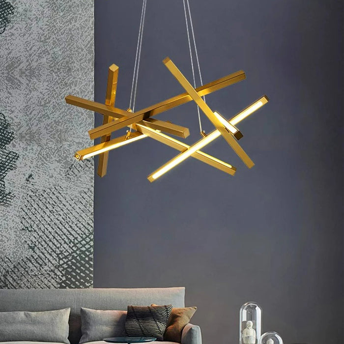 MIRODEMI® Sisikon | Creative Abstract Lines LED Chandelier
