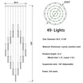 Manarola | Long LED Spiral Chandelier