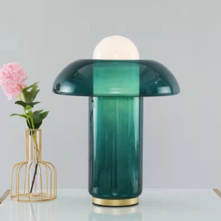 MIRODEMI® New Green Glass LED Light Modern Mushroom 