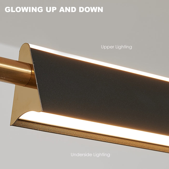 MIRODEMI Rimplas Retro-Styled Led Pendant Light With Long Bar Shape Details Decor