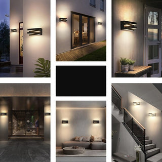 MIRODEMI® Black/White Outdoor/Indoor Alumunim LED Wall Light For Garden, Villa, Porch