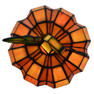 MIRODEMI® Festive Pumpkin Accent Light in Tiffany Style Stained Glass – Perfect for Fall Celebrations