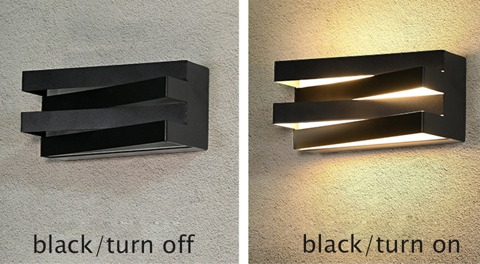 MIRODEMI® Black/White Outdoor/Indoor Alumunim LED Wall Light For Garden, Villa, Porch