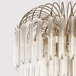 Stylish Luxury Gold Crystal Pendant Chandelier