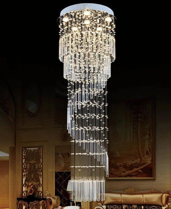 MIRODEMI® Exquisite Modern Flush Mount Crystal Chandelier
