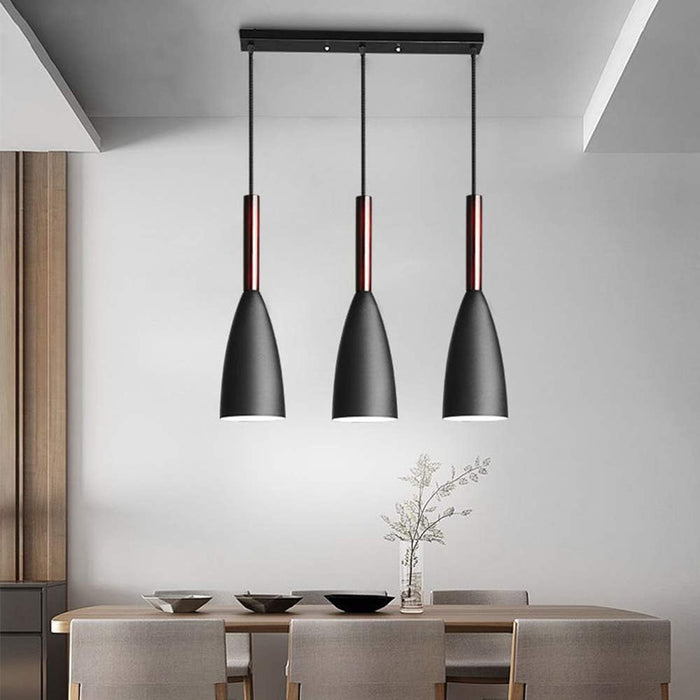 MIRODEMI® Vintage Metal LED Pendant Lamp for Kitchen, Dining Room, Living Room Black / 3 Heads