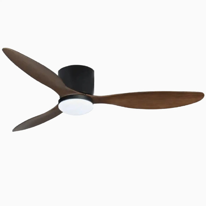 Solid Wood Led Ceiling Fan with Remote Control for House | 52"