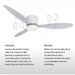 Solid Wood Led Aesthetic Ceiling Fan with Remote Control | 52"