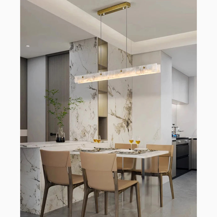 MIRODEMI® Safenwil | Lux Modern Marble Rectangle Chandelier