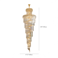 Cap d'Ail | Gorgeous Big Stairway Crystal Ceiling Chandelier
