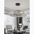 Inzago | Luxury Hanging Black Crystal Chandelier For Living Room, Dining Room