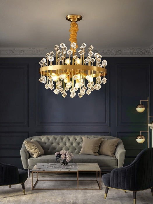 MIRODEMI® Colorful luxury modern chandelier with different form crystals
