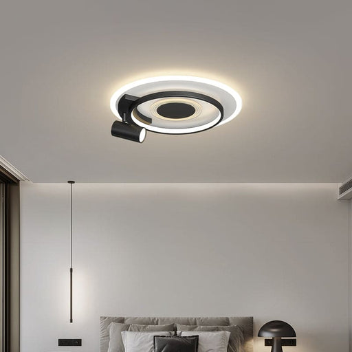 MIRODEMI® Nordic Round LED Ceiling Light for Living Room, Dining Room Brightness Dimmable / Black