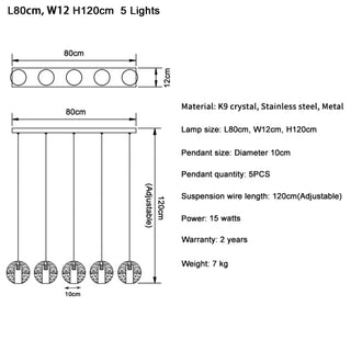 Lenno | Crystal Hanging Light Fixture