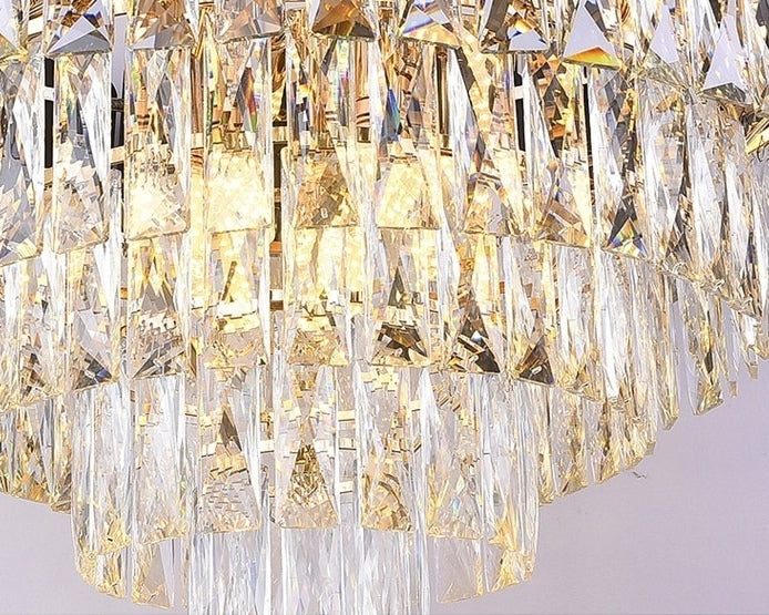 MIRODEMI® Luxury Black Crystal Led Hanging Chandelier For Living Room, Bedroom | S2024S