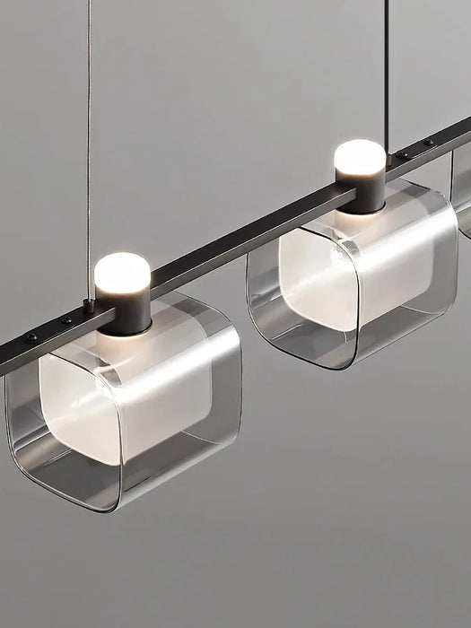 MIRODEMI® Schwerzenbach | Minimalistic Glass Cubes Stylish Chandelier