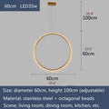 Aarau | Crystal Pendant Light in the Shape of Rings