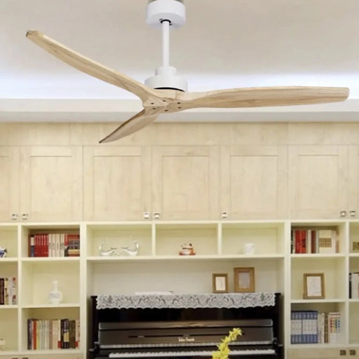 Ultramodern Solid Wood Led Ceiling Fan With Remote Control | 66"