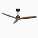 Modern Solid Wood Led Ceiling Fan With Remote Control for Bedroom | 66"